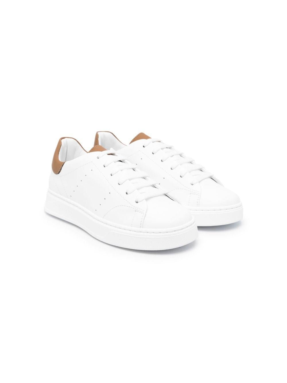 Sneakers per bambino Colorichiari bianco con decorazione con tallone a contrasto - Rubino Kids