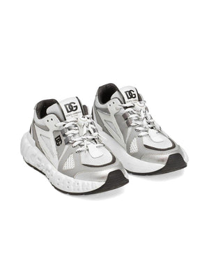 Sneakers per bambino Dolce & Gabbana Kids grigio con dettaglio con logo
