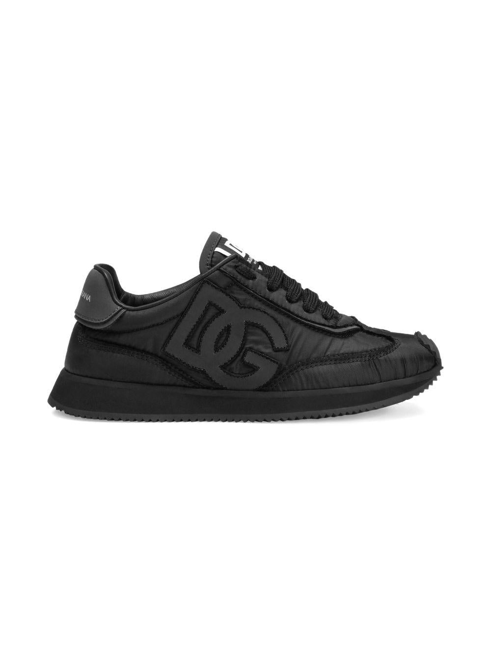 Sneakers per bambino Dolce & Gabbana Kids nere con applicazione logo - Rubino Kids