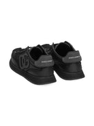Sneakers per bambino Dolce & Gabbana Kids nere con applicazione logo - Rubino Kids