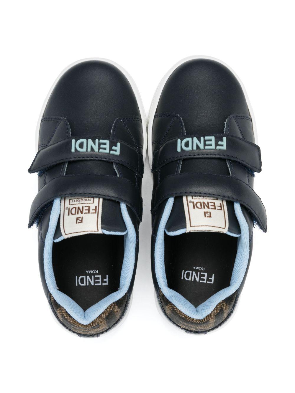 Sneakers per bambino Fendi Kids blu con chiusura con doppio strappo - Rubino Kids