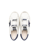 Sneakers per bambino Golden Goose Kids Superstar bianco con applicazione laterale stella - Rubino Kids