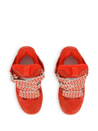 Sneakers per bambino Lanvin Enfant rosse con lacci a zigzag - Rubino Kids