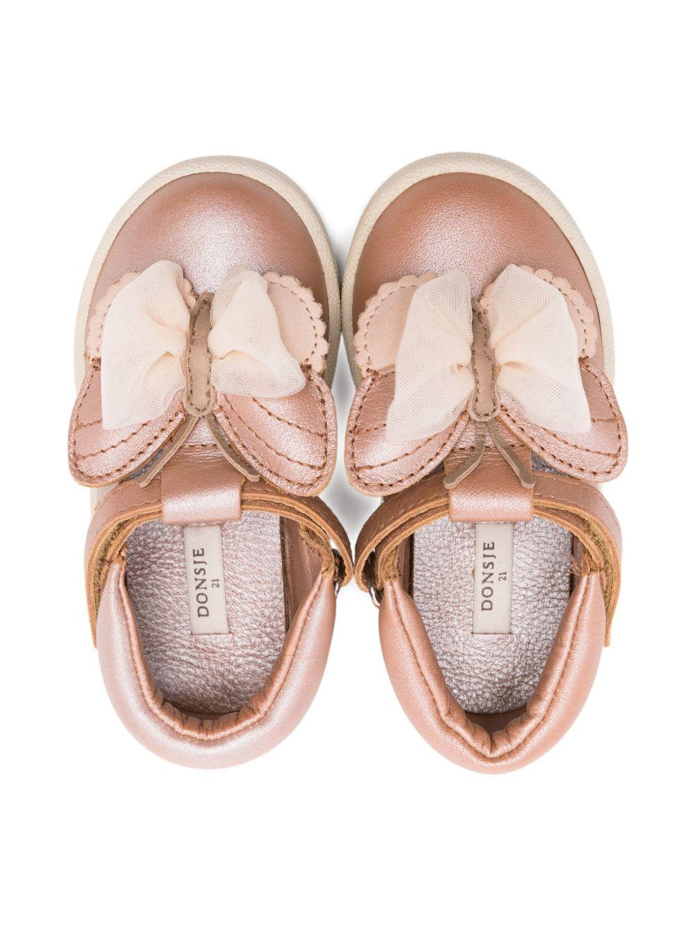Sneakers per neonata Donsje rosa con decorazioni a farfalla - Rubino Kids