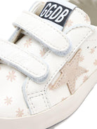 Sneakers per neonata Golden Goose Kids Super Star bianco con stampa floreale - Rubino Kids