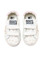 Sneakers per neonata Golden Goose Kids Super Star bianco con stampa floreale - Rubino Kids
