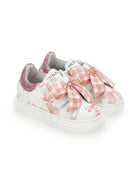 Sneakers per neonata Monnalisa bianche con design a fiori - Rubino Kids