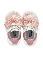 Sneakers per neonata Monnalisa bianche con design a fiori - Rubino Kids