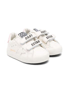 Sneakers per neonati Golden Goose Kids bianche con dettaglio tallone rosa - Rubino Kids