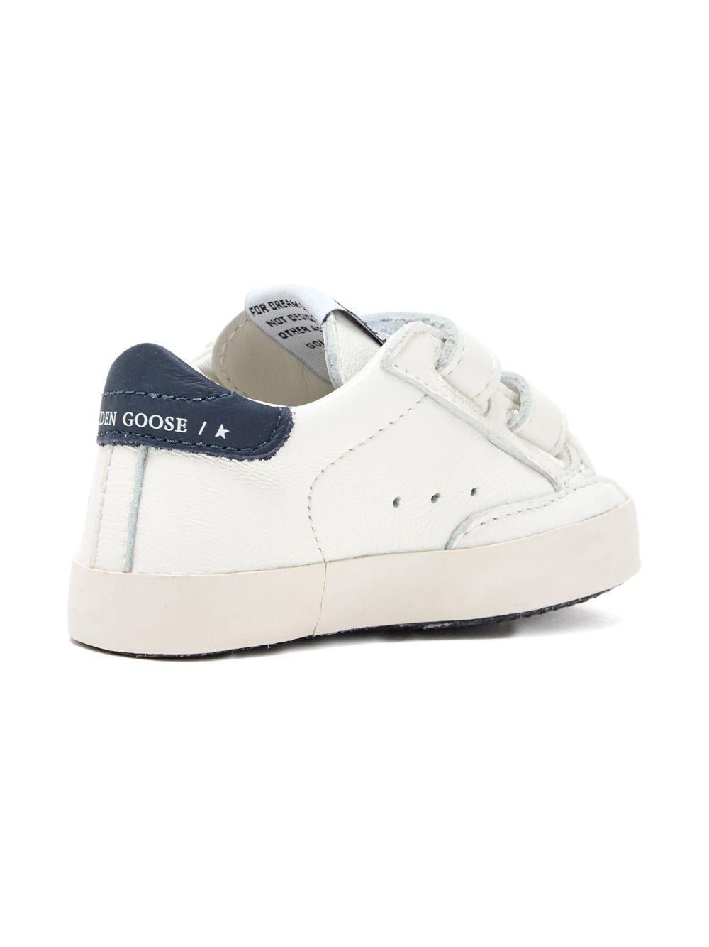 Sneakers per neonati Golden Goose Kids Super Star bianco con cinturino touch - strap - Rubino Kids