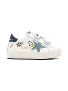 Sneakers per neonati Golden Goose Kids Super Star bianco con cinturino touch - strap - Rubino Kids