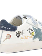 Sneakers per neonati Golden Goose Kids Super Star bianco con cinturino touch - strap - Rubino Kids
