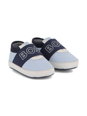 BOSS Kids baby blue sneakers with elastic band
