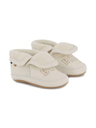 Sneakers per neonato BOSS Kids bianche con fodera in shearling - Rubino Kids