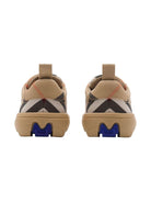 Sneakers per neonato Burberry Kids beige con fantasia tartan e caviglia imbottita - Rubino Kids