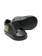 Sneakers primi passi per neonato Balmain Kids nero con logo ricamato - Rubino Kids