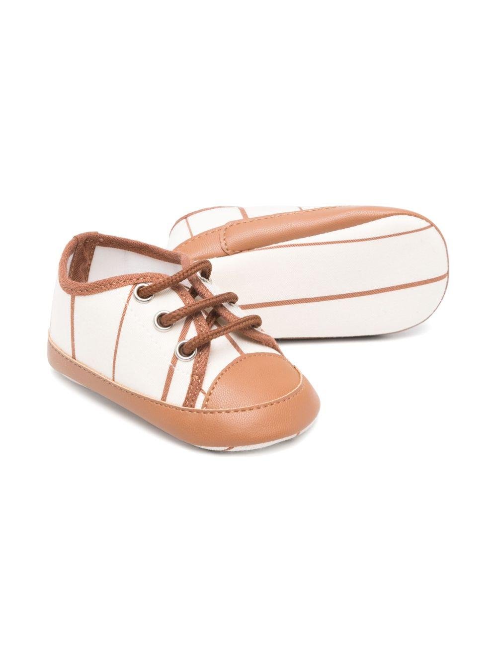 Sneakers primi passi per neonato Colorichiari beige a righe - Rubino Kids