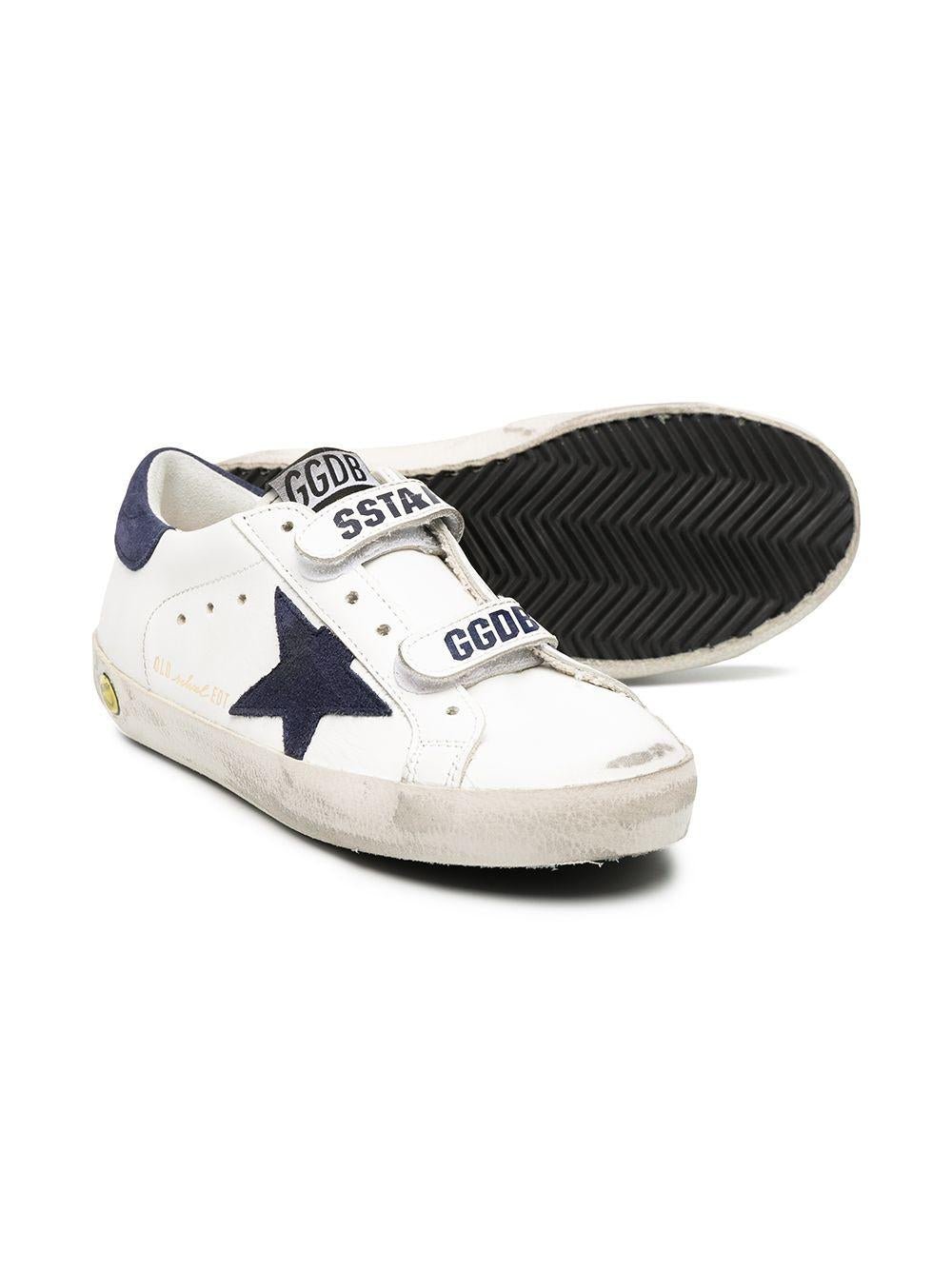Sneakers Superstar per bambino Golden Goose Kids bianche con effetto vissuto - Rubino Kids