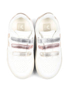 Sneakers V - 10 per bambina VEJA Kids bianche con chiusura a strappo - Rubino Kids