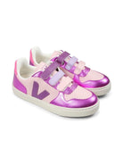 Sneakers V - 10 per bambina VEJA Kids fucsia con chiusura a strappo - Rubino Kids