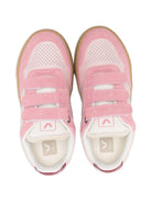 Sneakers V - 10 per bambina Veja Kids rosa con chiusura a strappo - Rubino Kids