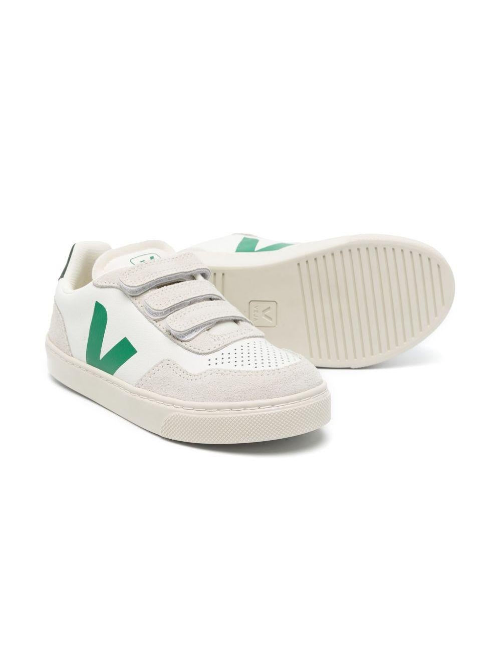 Sneakers V - 90 per bambini Veja Kids bianche con chiusura a strappo - Rubino Kids