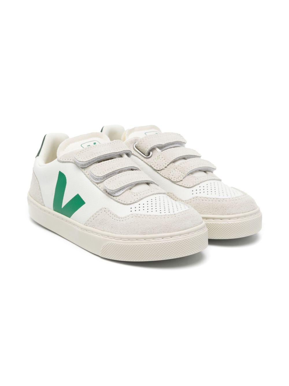 Sneakers V - 90 per bambini Veja Kids bianche con chiusura a strappo - Rubino Kids