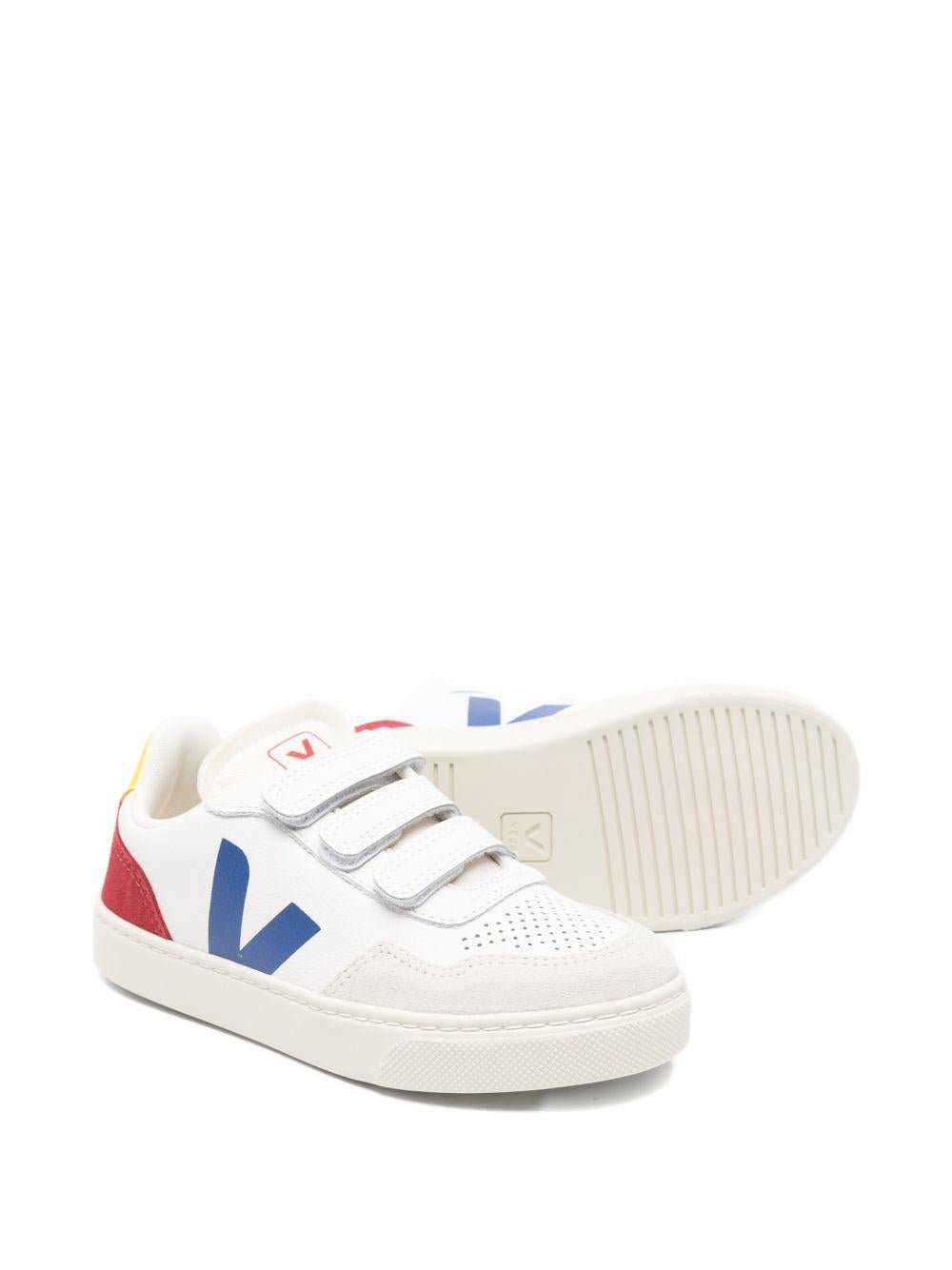 Sneakers V - 90 per bambini Veja Kids bianche con chiusure a strappo - Rubino Kids