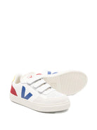 Sneakers V - 90 per bambini Veja Kids bianche con chiusure a strappo - Rubino Kids