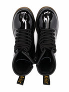 Stivaletti 1460 per bambini Dr. Martens Kids neri con linguetta con logo - Rubino Kids