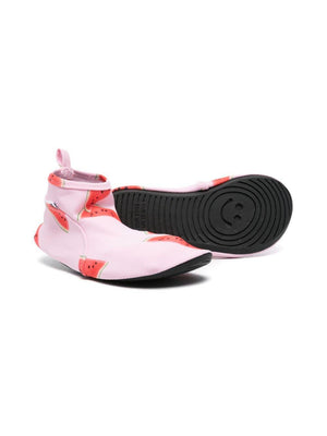 Stivaletti da mare per bambina Molo rosa con stampa grafica frutta