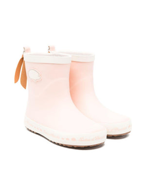 Tartine Et Chocolat pink rubber ankle boots for girls with rubber soles