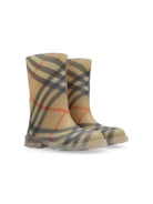 Stivaletti Marsh Check per bambina Burberry Kids beige con caratteristico motivo a quadri - Rubino Kids