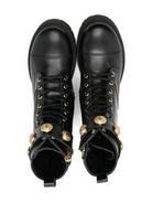 Stivaletti per bambina Balmain Kids neri con dettagli medusa - Rubino Kids