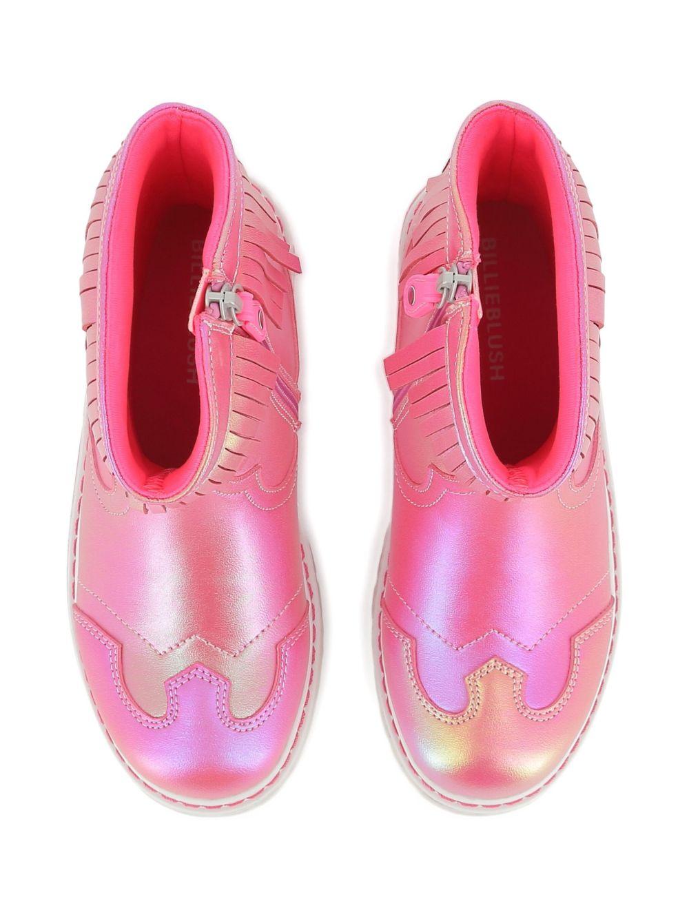 Stivaletti per bambina Billieblush rosa con dettaglio con frange - Rubino Kids