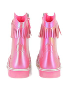 Stivaletti per bambina Billieblush rosa con dettaglio con frange - Rubino Kids