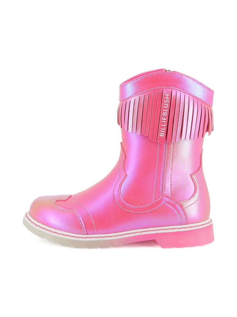 Stivaletti per bambina Billieblush rosa con dettaglio con frange - Rubino Kids