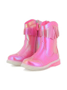 Stivaletti per bambina Billieblush rosa con dettaglio con frange - Rubino Kids