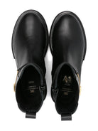 Stivaletti per bambina Elisabetta Franchi La Mia Bambina neri con elementi in metallo color oro - Rubino Kids