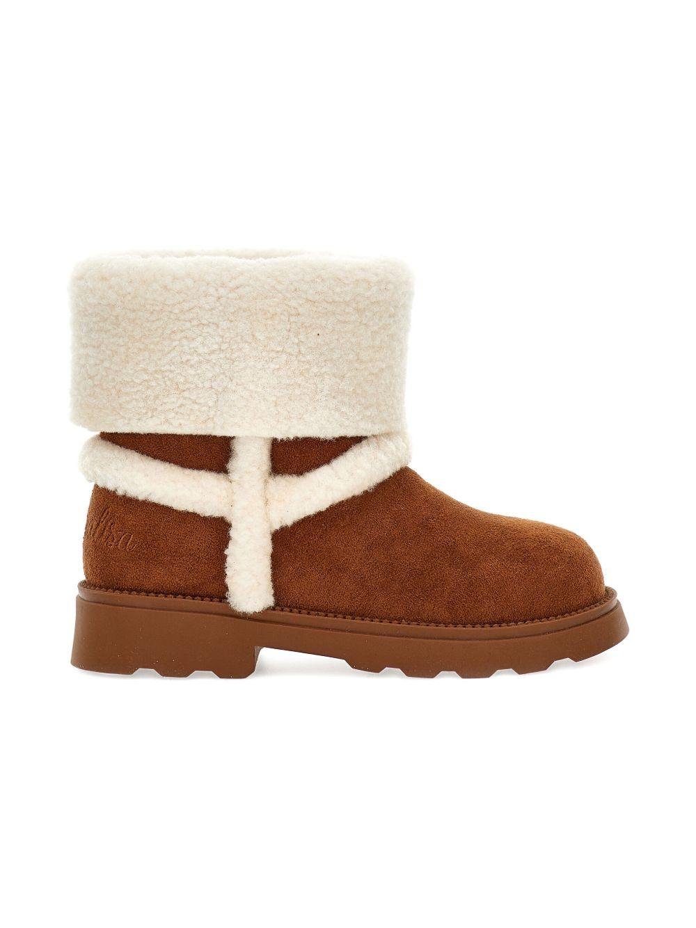 Stivaletti per bambina Monnalisa marrone con fodera in pelle di pecora - Rubino Kids