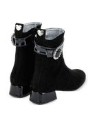 Stivaletti per bambina Monnalisa nero con cristalli - Rubino Kids