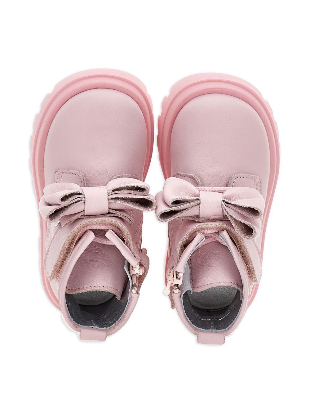 Stivaletti per bambina Monnalisa rosa con fiocco - Rubino Kids