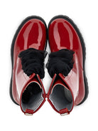 Stivaletti per bambina Monnalisa rossi con finitura lucida - Rubino Kids