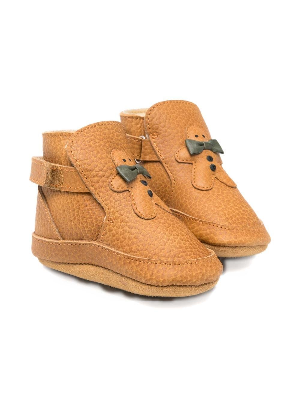 Stivali Aggas per neonato Donsje marroni con applicazione biscotto pan di zenzero - Rubino Kids