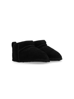UGG Kids Classic Ultra Black Boots for Babies with Back Logo Applique