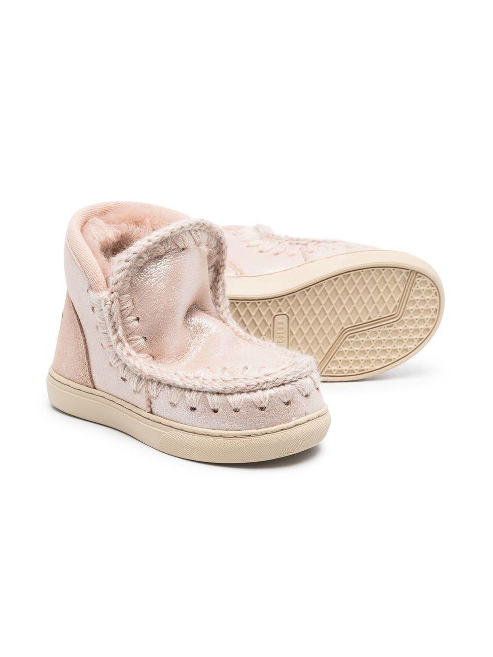 Stivali con cuciture a contrasto per bambina Mou Kids rosa con design senza aperture - Rubino Kids