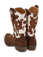 Stivali cowboy per bambina Monnalisa marrone in pelle scamosciata - Rubino Kids