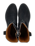 Stivali cowboy per bambina Monnalisa nero in pelle scamosciata - Rubino Kids