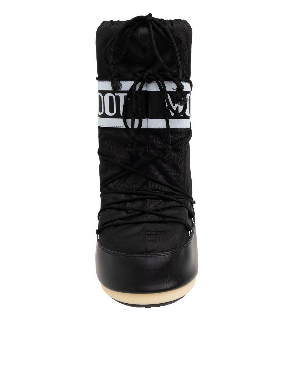 Stivali da neve Icon per bambini Moon Boot Kids neri con stampa - Rubino Kids