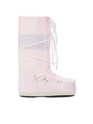 Stivali da neve Icon per bambini Moon Boot Kids rosa con stampa